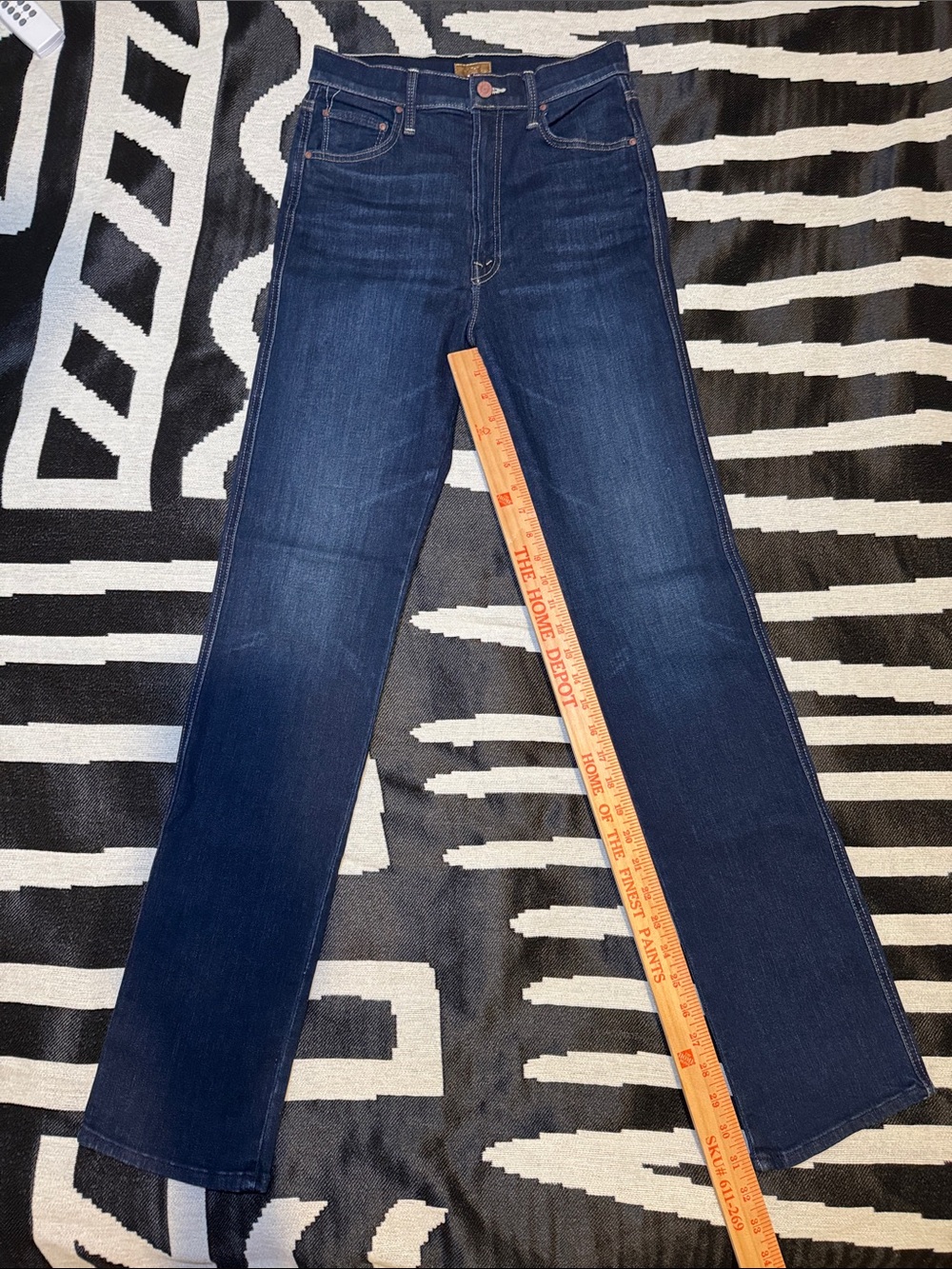 MOTHER High-Rise Dark Blue Denim Jeans (long)